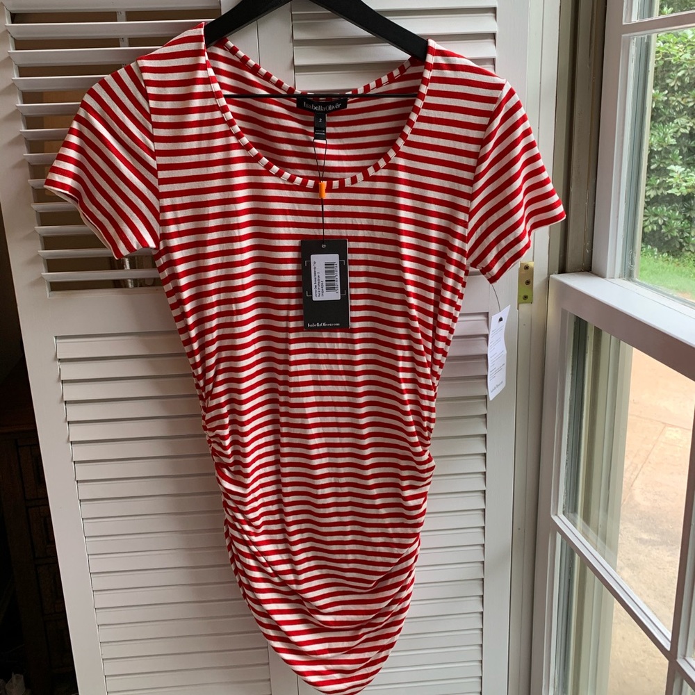 Isabella Oliver striped maternity shirt